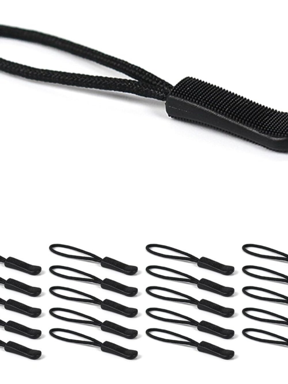 20Pack Zipper Pull Replacement, Paracord Zipper Pulls Extender for Backpack, Lug